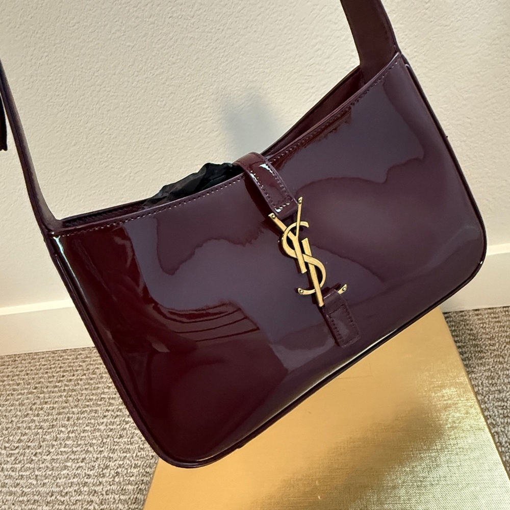 YSL Saint Laurent Cherry Burgundy Shoulder Bag - Picture 10 of 10